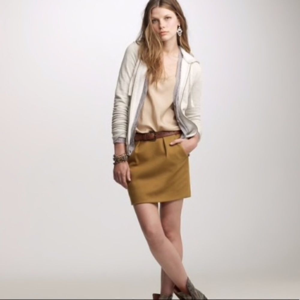 J. Crew Olive Green Boho Skirt with Pockets